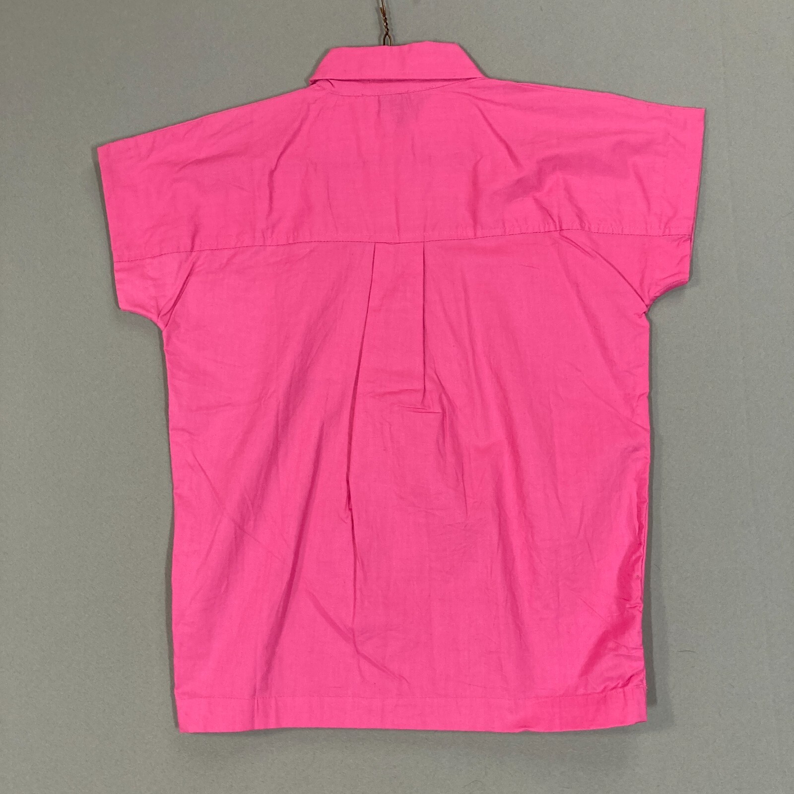 Women's S 80s 90s Button Up Shirt Pocket Oversized Minimalist Boxy Androgynous 