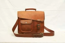 B.N- Stylish Men's Genuine Leather Brown Shoulder Messenger Passport Bag