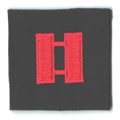 #ad #ad Red Black O3 O 3 Captain Rank Patch Fits VELCRO® BRAND Loop Fasteners $4.99