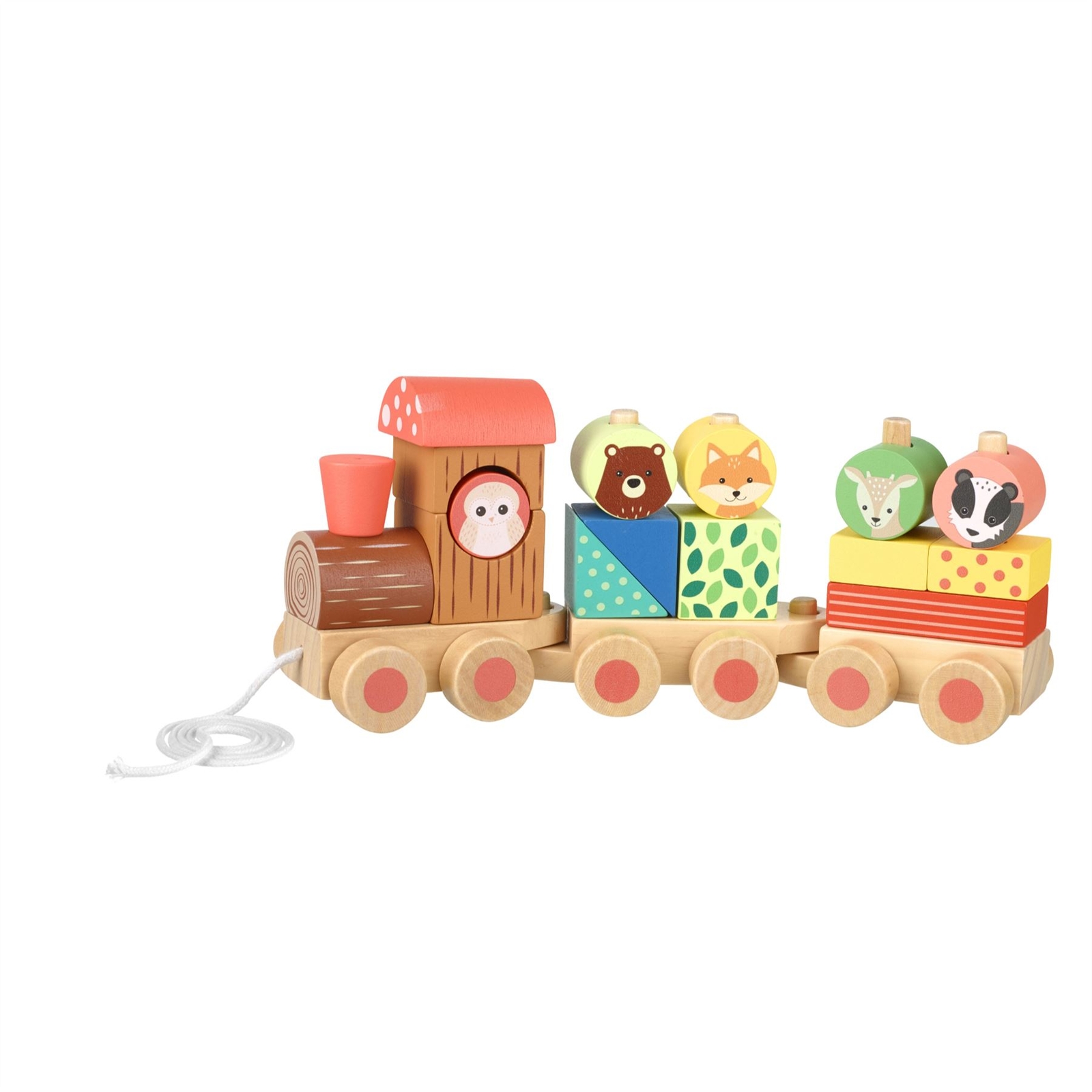Wooden Pull Along Orange Tree Toys Woodland Animal Pull Along Puzzle Train