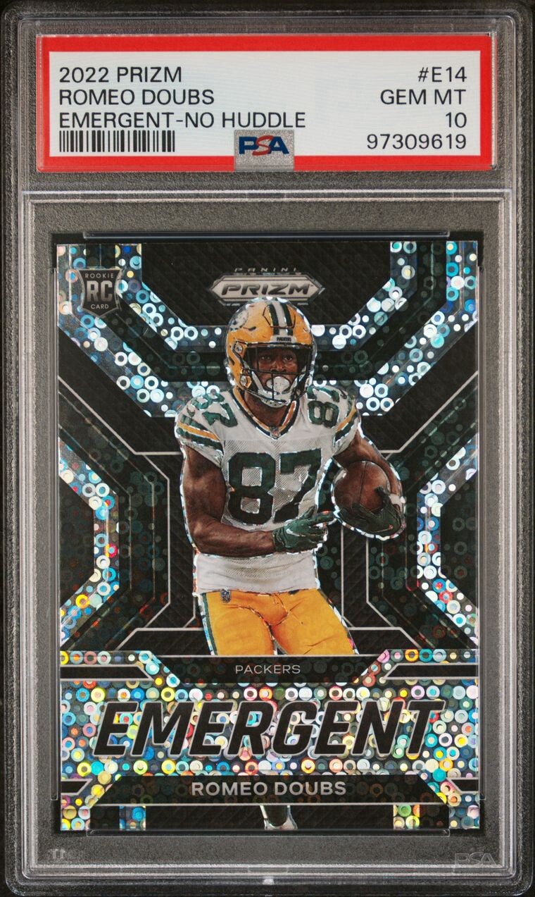 Romeo Doubs Panini Prizm Emergent #E14 No Huddle