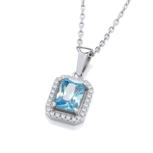 Pendentif Ourson En Topaze Bleue Et Argent 925 - Chaîne 18 Pouces - Neuf Sans Boîte