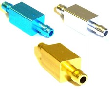 1/10 1/8 Scale RC Nitro Buggy Inline Alloy Oil Fuel Line Connector Colour Option