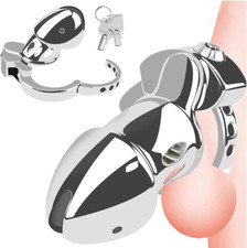 Stainless Steel Chastity Cage Adjustable Ring Cuff Male Chastity Lock Cage Adult