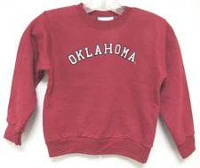 NCAA Oklahoma Sooners Embroidered Logo Sweatshirt Tackle Twill Two Feet Ahead