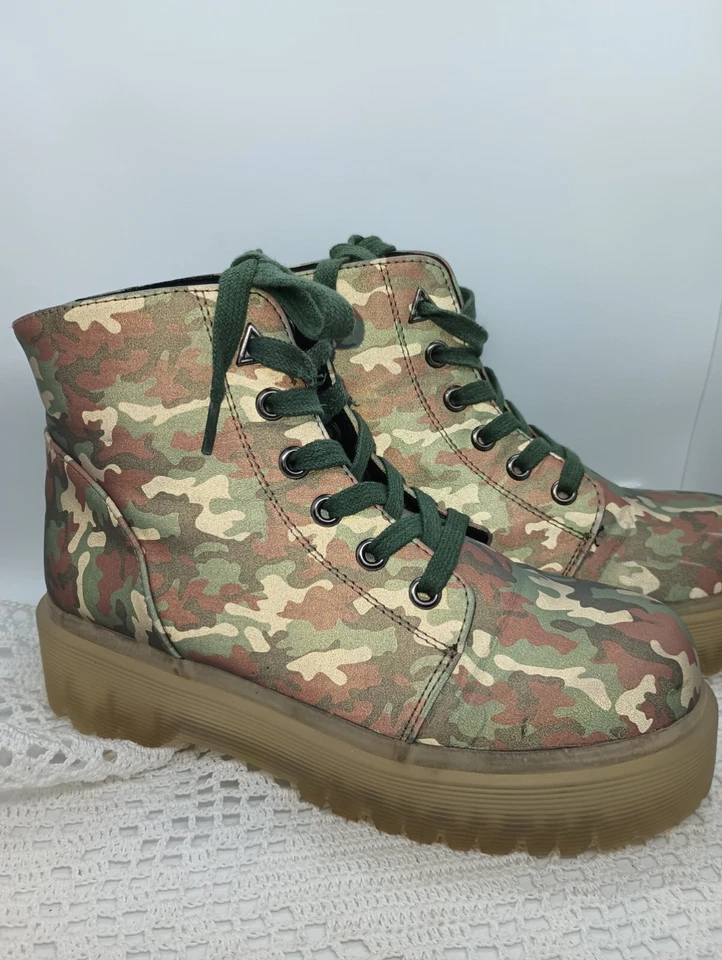 YRU Slayr Reflectante Camuflaje Combate Militar Plataforma Baja Botas Zapatos 8/39 Foto 3 de 4