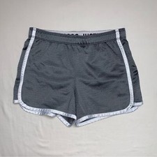 Justice Gray White Mesh Shorts Girl  s 10 Athletic Comfortable Sports Gym Cheer