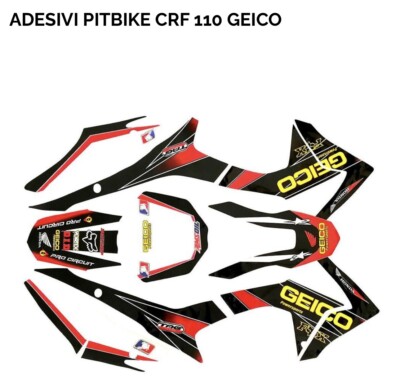 Kit Adesivi Decorativi Rosso Racing – Compatibile Honda CRF 50/110/150 – Vinile Professionale Per Motocross