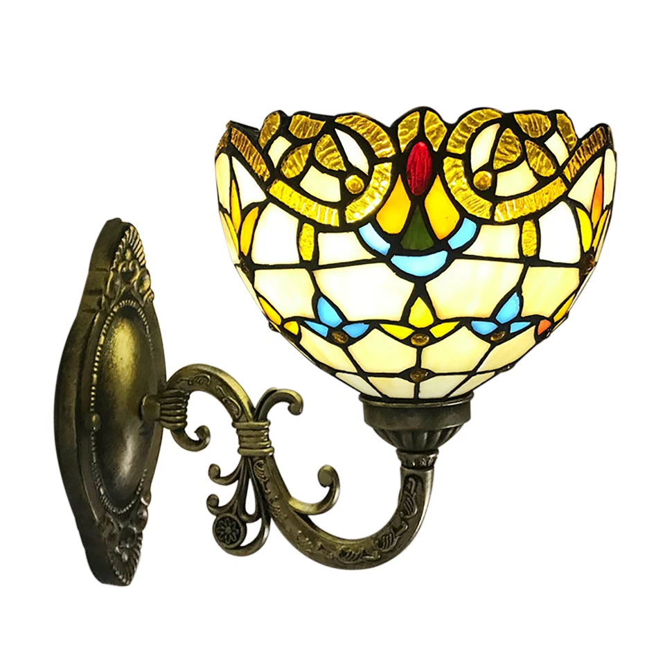 Retro wall light country house style Tiffany wall lamp bedroom bedside lamp de - Image 2 of 4