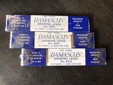 Lot of 3 Packages DAMASCUS Drafting Drawing Leads 6610 HB NOS
