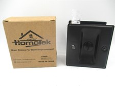 Homotek Black 2-3/4 x 2-1/2 Privacy Pocket Door Pull Without Switch Plate
