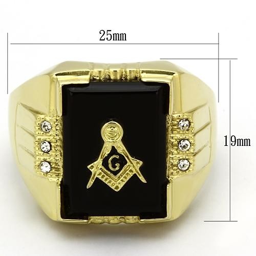CLEARANCESEMIPRECIOUS AGATE MEN’S MASONIC RING