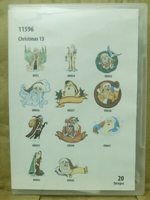 OESD Embroidery Take-Out CHRISTMAS 13 CD 20 Designs 11596 Santa 