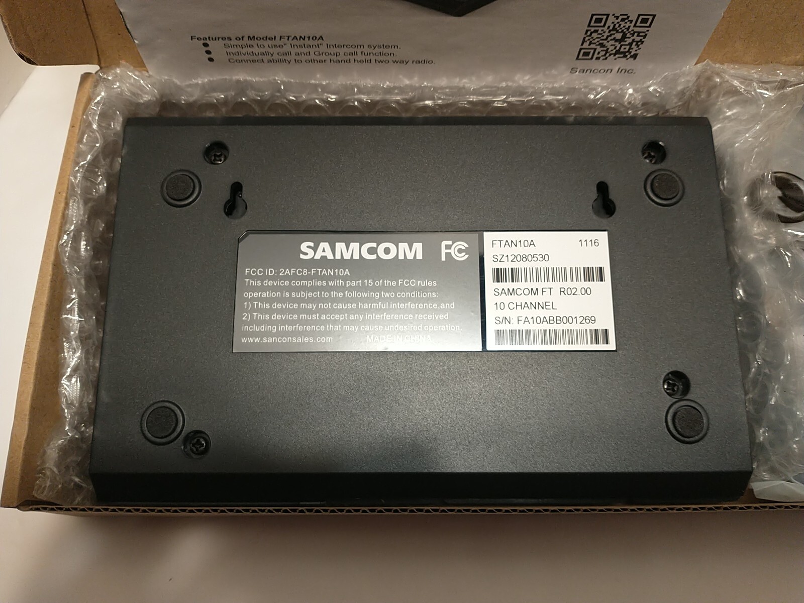 Read A Samcom Screen Lot Of 2 Samcom FTAN10A 10-Channel Wireless Intercom System Read Desc ...