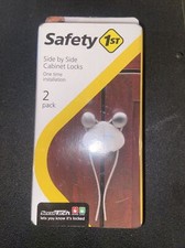 Safety 1st Side by Side Cabinet Lock HS158 One Time Installation 2 Pack New