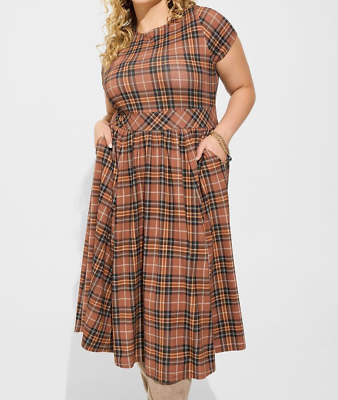 brown ponte dress Cappuccino Brown Ponte Dress with Shabby Flower Trim – Shari Tata
