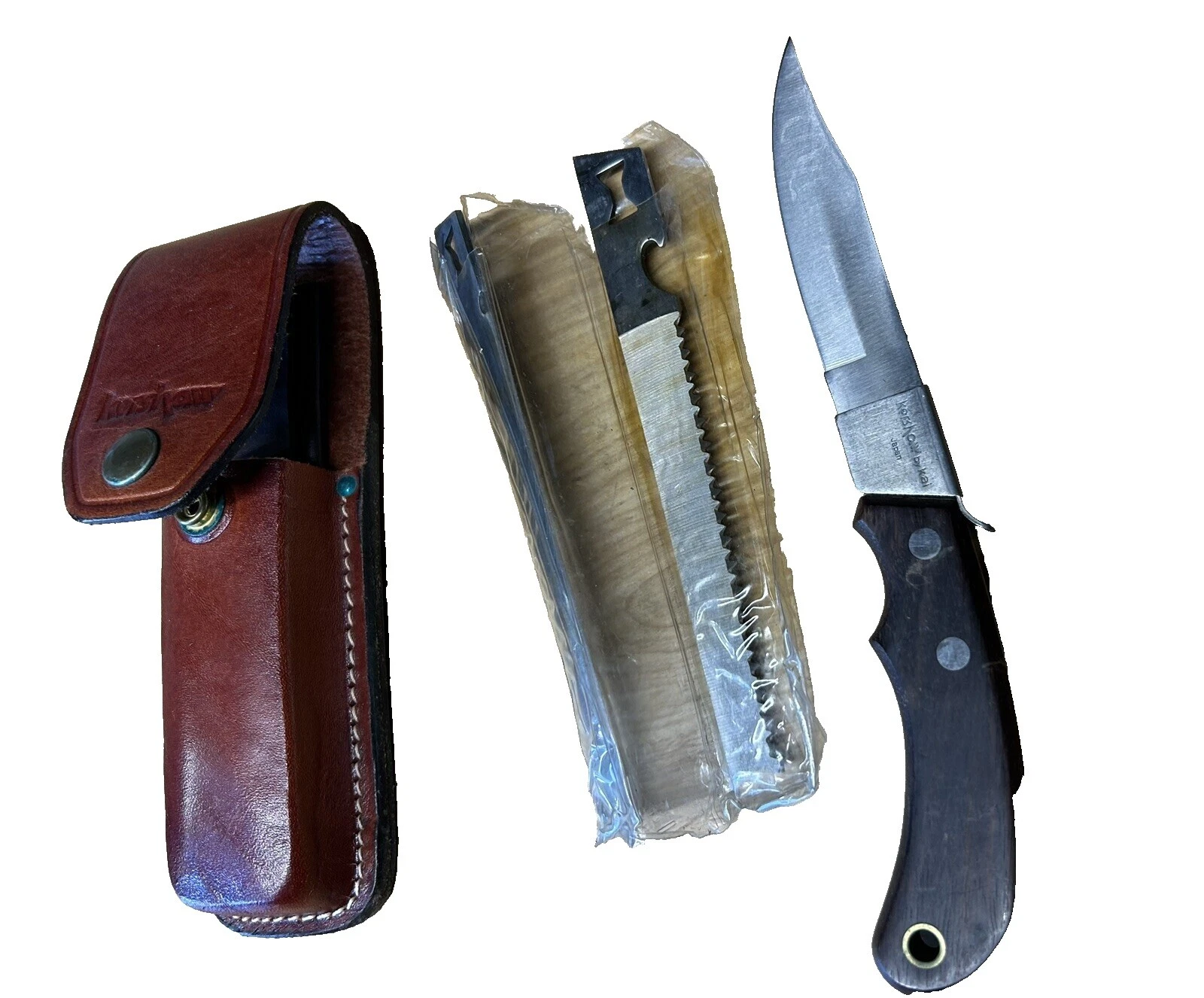 Vintage de colección Kershaw caza Cuchillos de Hoja Fija producidos en fábricas