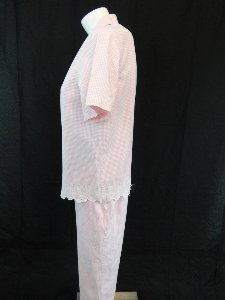 STUDIO WORKS MUJER ROSA ALGODÓN VERANO TOP Y PANTALÓN A JUEGO TALLA M Foto 3 de 4