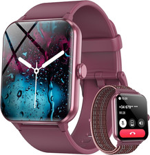 Smart Watch 2026 Women Men Full Touchscreen Bluetooth Android Iphone 2 Straps