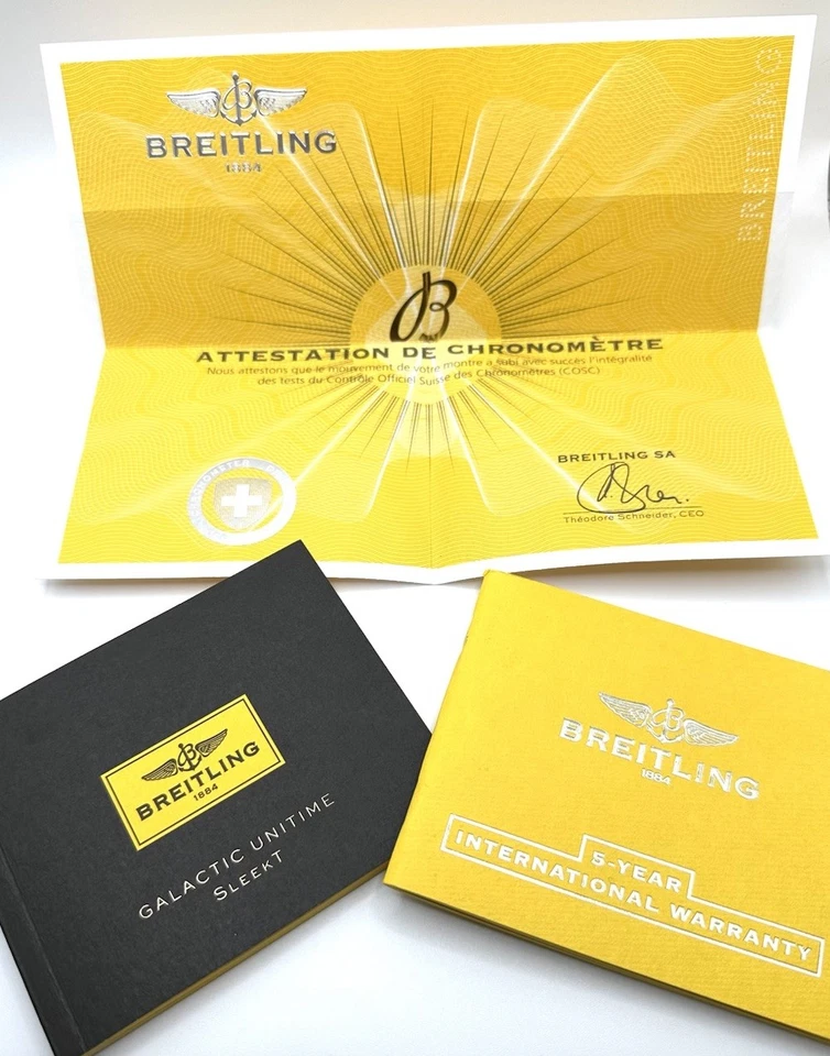 Preowned Genuine Breitling Galactic Ref.4335008 Watch Manual Books & Certificate - Изображение 4 из 4
