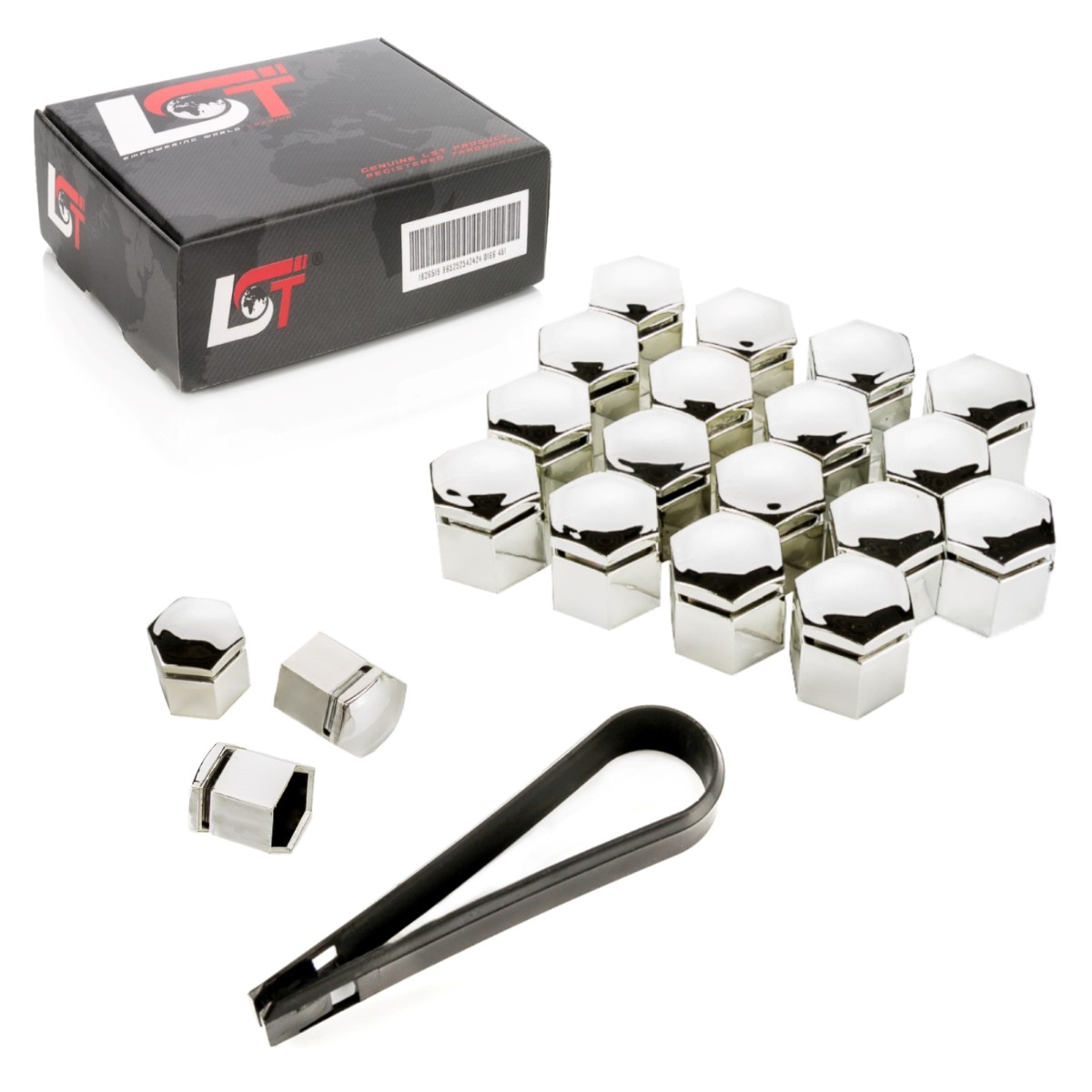 20X Wheel Nut Caps Set Chrome 17Mm For JAGUAR