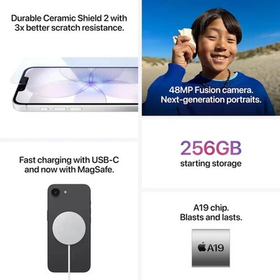 Apple iPhone 17e 256GB (Verizon or AT&T) New Open Box, Never Used