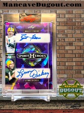 2025 Leaf Sports Heroes Dual Auto Brett Favre/Lynn Dickey SSP 2/8 Bonus Card 1/1