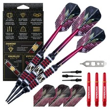 VIPER WIZARD SOFT TIP DARTS 20 GR DIAMOND CUT BARREL NEW SHIP FREE FREE FLIGHTS