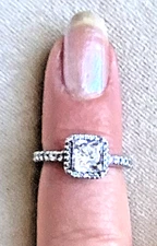 Authentic PANDORA TIMELESS ELEGANCE Sterling Silver CZ HALO Ring Sz 5 925 ALE