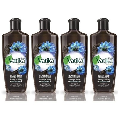  FAST SHIPPING 4X Vatika Naturals Blackseed Enriched Hair Oil Strong Shiny 200ml