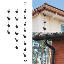 Bird Gutter Chain Roofs Garden Outside for Diversion Water Watering