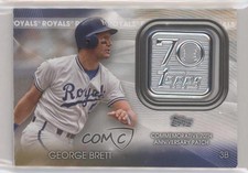 2021 Topps 70th Anniversary Manufactured Logo George Brett Patch HOF 2f4