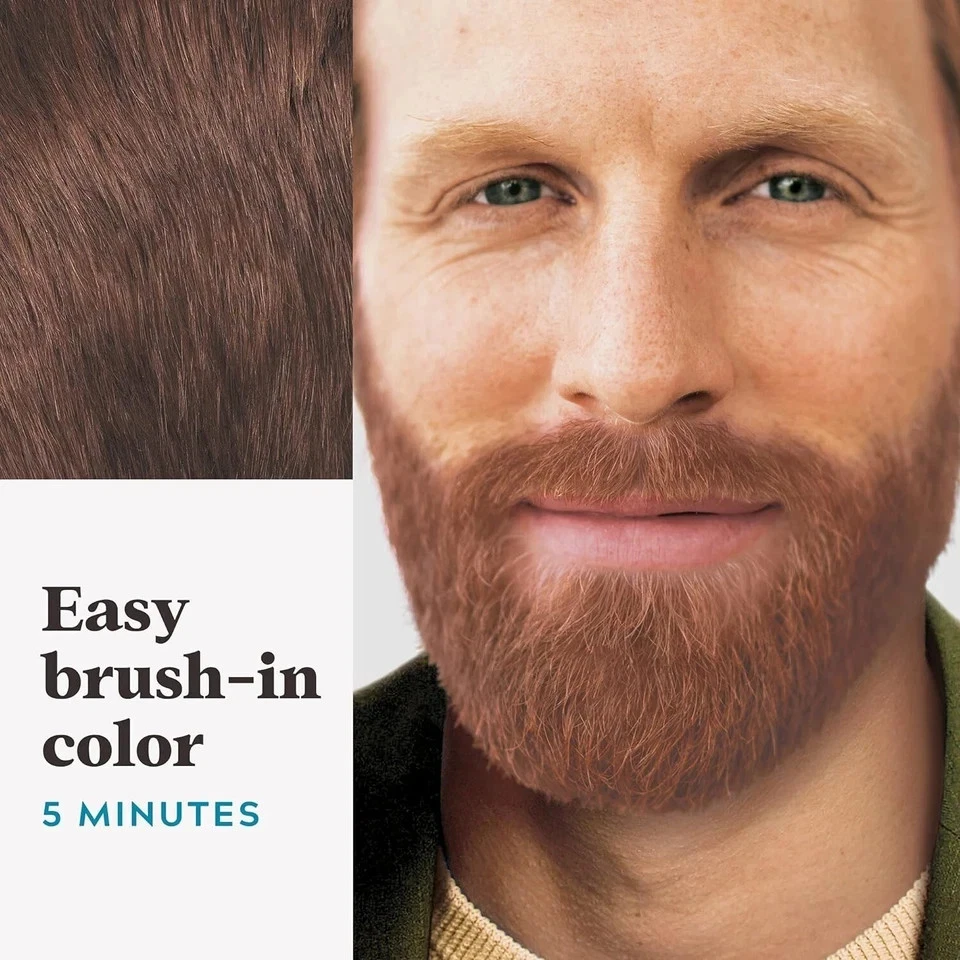 Bigote y barba Just for Men, color barba cabello gris rojo claro marrón, M-27 Foto 3 de 4