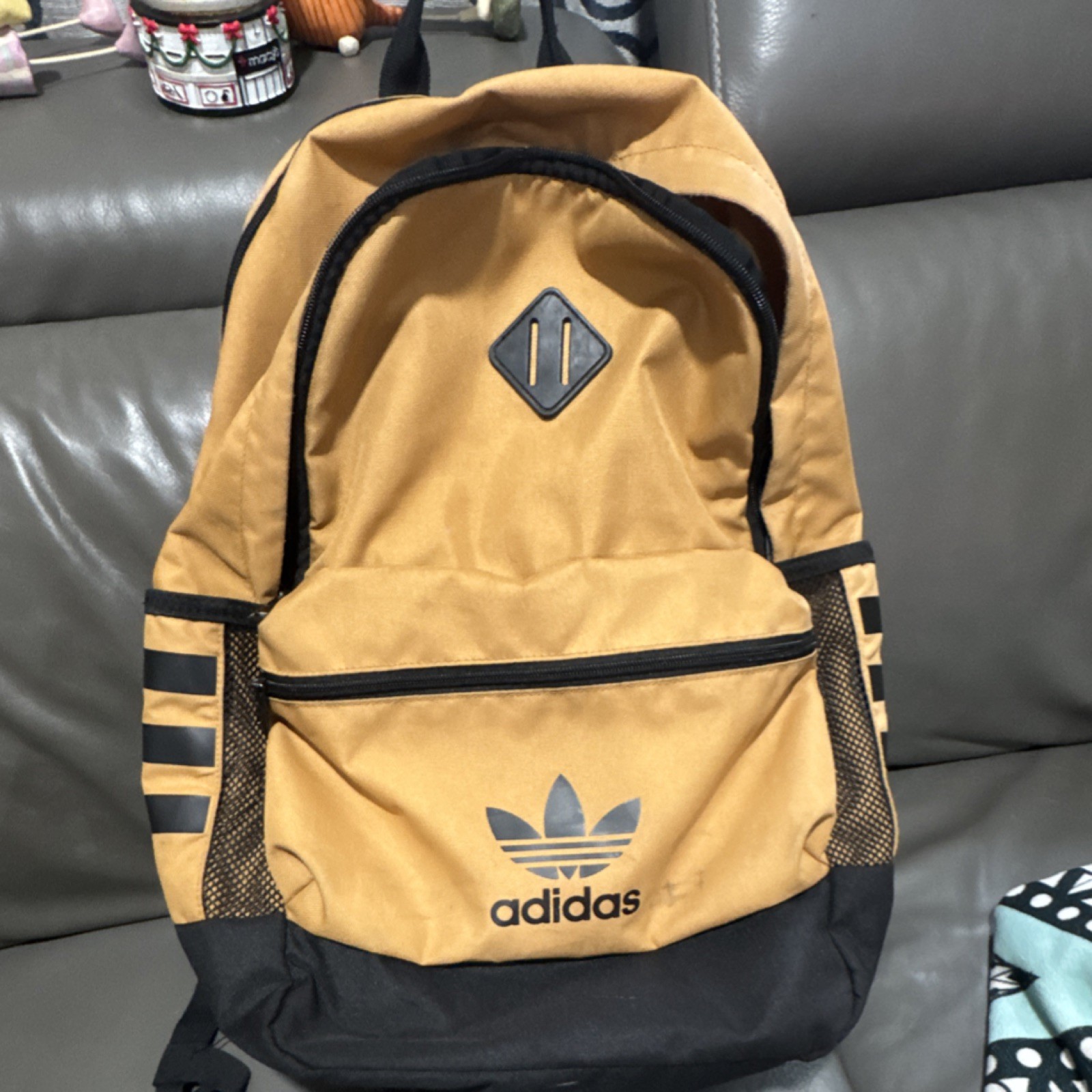 Trefoil Logo Padded Outer Pockets Zip