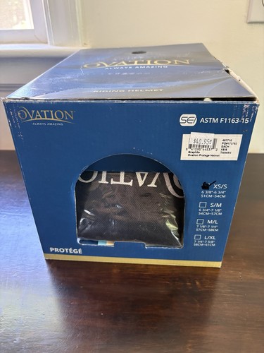 OVATION SEI PROTEGE GRAPHITE EQUESTRIAN RIDING HELMET WITH STORAGE BAG XS/S