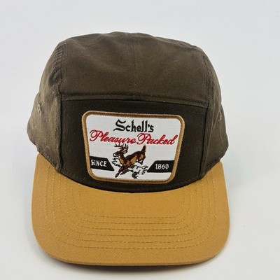 August Shell Brewery Hat Cap Clip Back 5 Panel Patch Deer Beer Brown Canvas