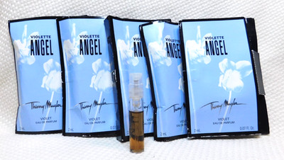 Lot of 5 Thierry Mugler Angel Violet Eau De Parfum Sample Spray .07 fl oz / 2 ml