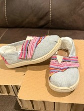 toms shoes for toddler size 8 used multicolor