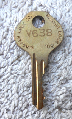 Master Lock Padlock Control Key OEM Original Master Key V638 | eBay