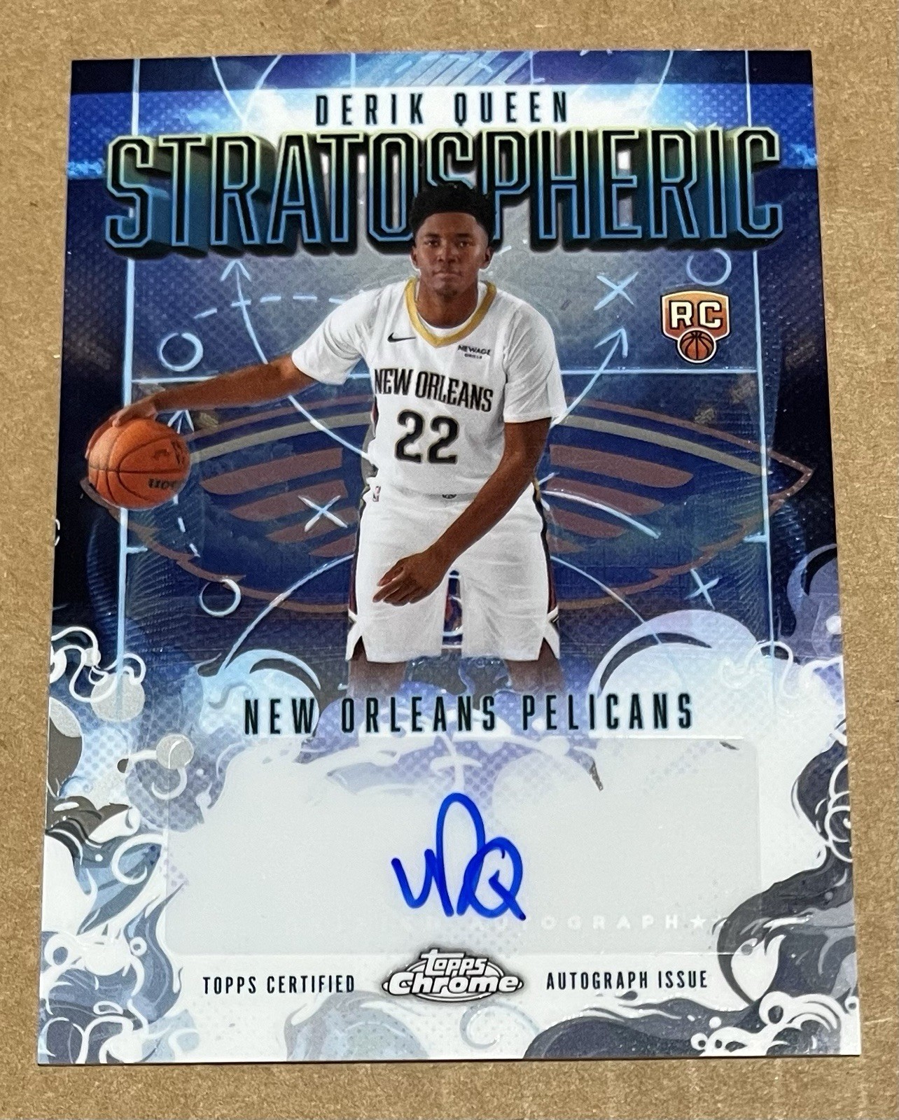 2025-26 Topps Chrome Derik Queen Stratospheric Signature Rookie Auto SP Pelicans