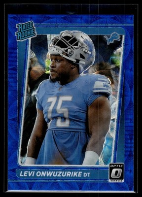 Levi Onwuzurike 2021 Donruss Optic Blue Scope Prizm Card #270
