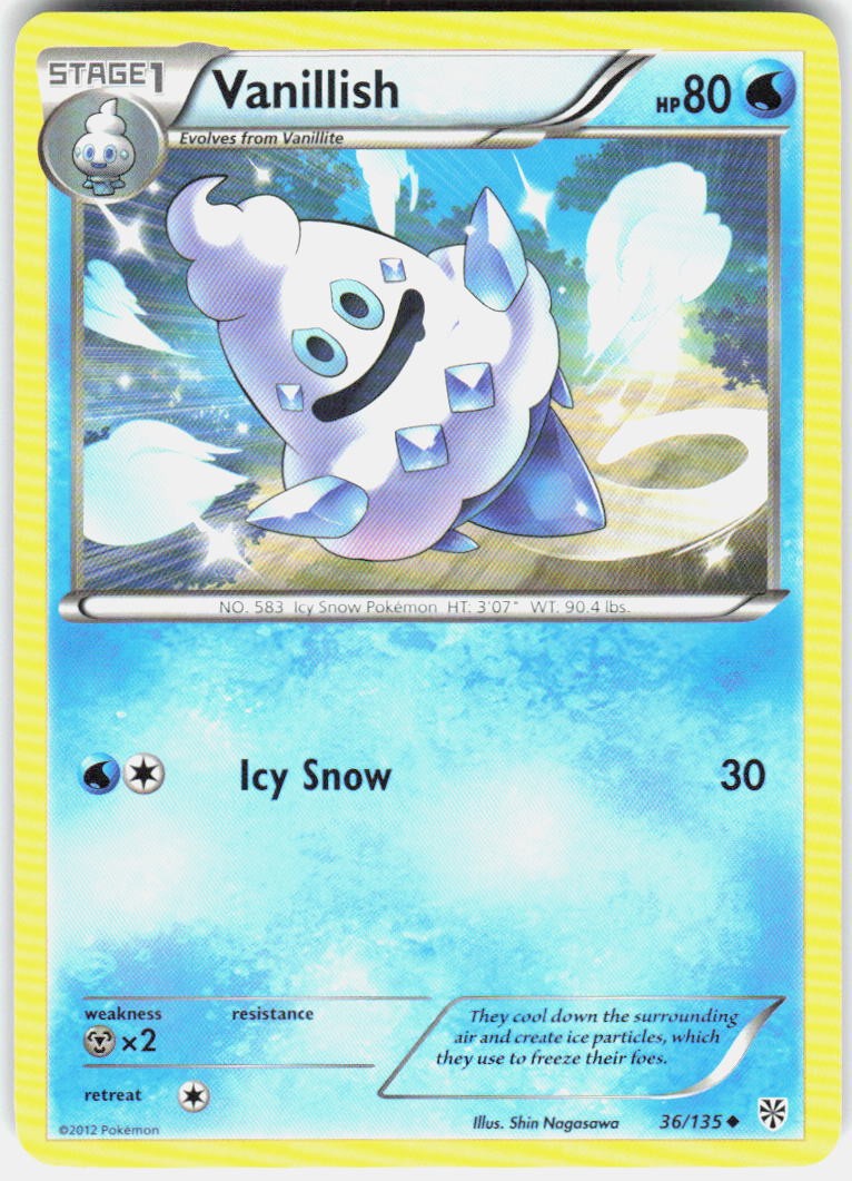 Vanillish 36/135 Plasma Storm Pokemon