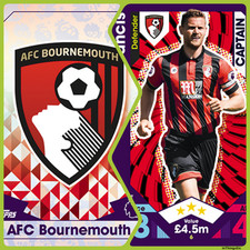 AFC Bournemouth – Topps Match Attax 2016-2017 – Base Cards