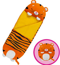 Happy Nappers Sleeping Bag Kids Medium Orange Tiger Tobi Plush Pillow Sack NEW!