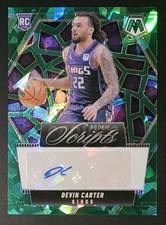 Devin Carter 2024-25 Mosaic ROOKIE SCRIPTS GREEN ICE PRIZM Rookie Auto no.RS-DEV