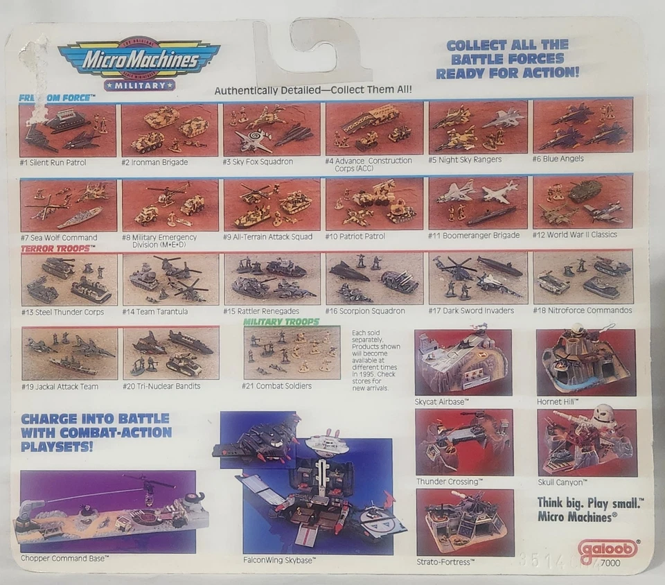 1994 Galoob Micro Machines Military Terror Troops Complete Set 13 Thru 21 NM - Image 4 of 4