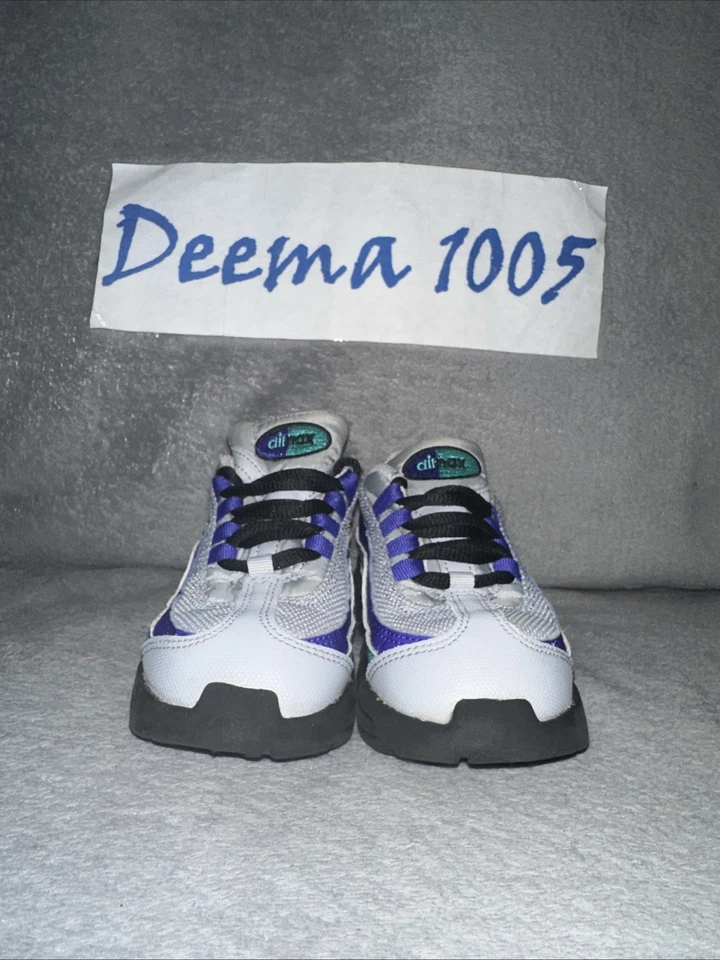 Zapatos deportivos Nike Air Max 95 para niños pequeños 'Indigo Burst' 905462 023 - talla 9C Foto 3 de 4