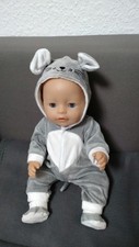 Baby Born Annabell 43cm Puppen Kleidung Maus Samt Strampler Overall + Schuhe