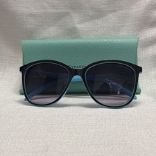 Tiffany  Co. TF4078 Oversized Blue Frame Gradient Black Lens Sunglasses