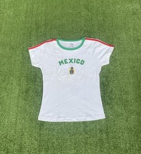 Mexico Kids World Cup Soccer White T Shirt Multiple Sizes